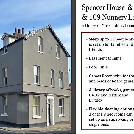 Villa Spencer House & 107 & 109 Nunnery Lane à York Extérieur photo